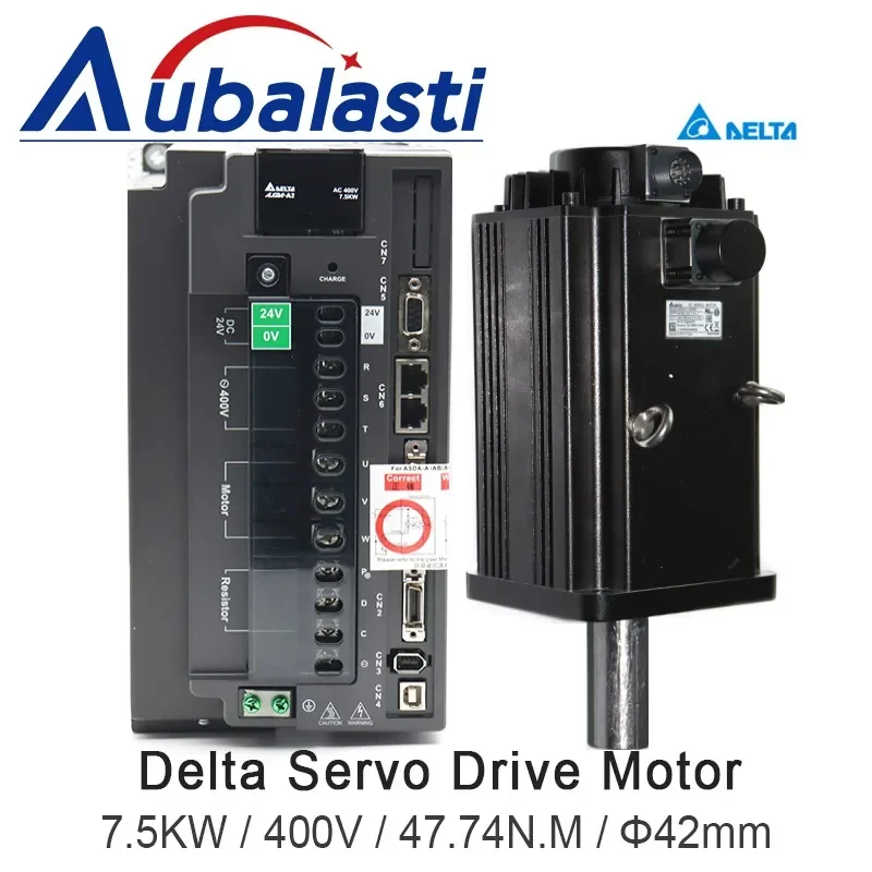 Delta 7.5kW /400V Servo Motor Kits ECMA-L11875R3+ ASD-A2-7543-M/E/L/U 7.5KW 400V 47.74N.M