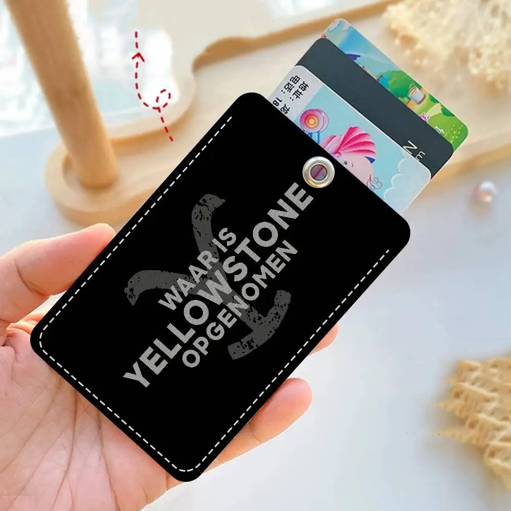 Y-Yellowstone D-Dutton R-Ranch حامل المفاتيح مع سلسلة المفاتيح لبطاقة الوصول وبطاقة الائتمان معرف البنك بطاقة واقية #5