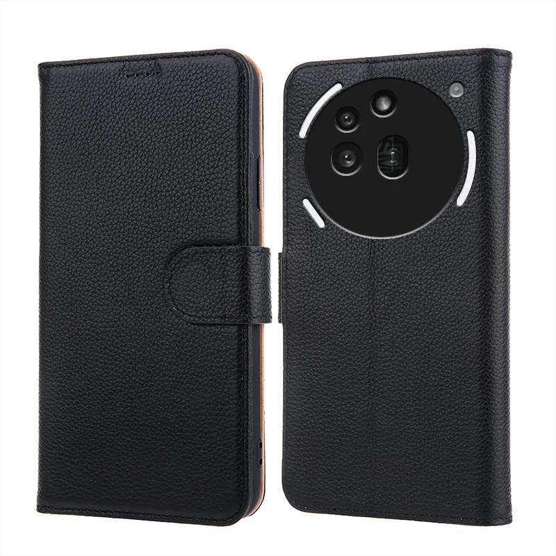 

Filp 100% натуральная кожа с рисунком личи, слот для карт, чехол-бумажник для телефона Nothing (3a), противоударный чехол для телефона с магнитной кнопкой