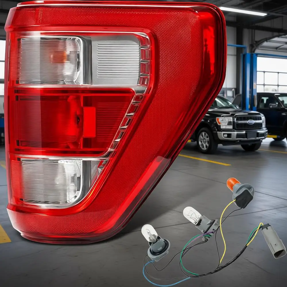 

Tail Lights Compatible With 2021-2023 Ford F-150 XL STX OEM with Bulbs Rear Tail Light Cover Assembly Right Passenger Side Repla