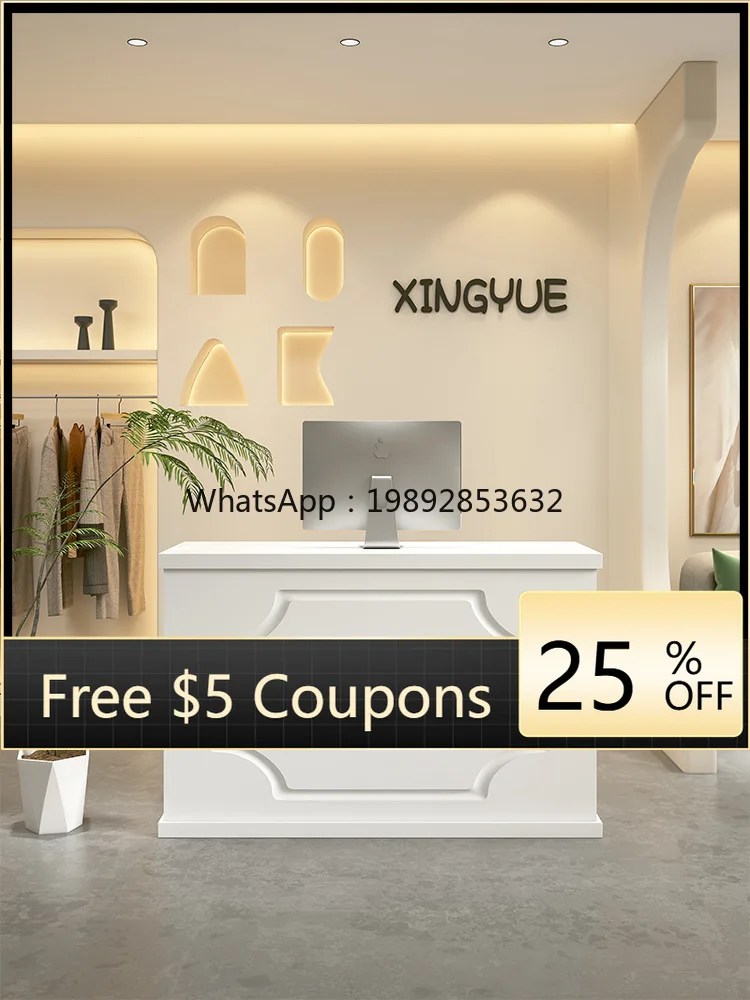 

LYY Small Cash Register Counter Nail Salon Paint Bar Counter Milk Tea Shop Simple Modern Store Counter Beauty Front Desk