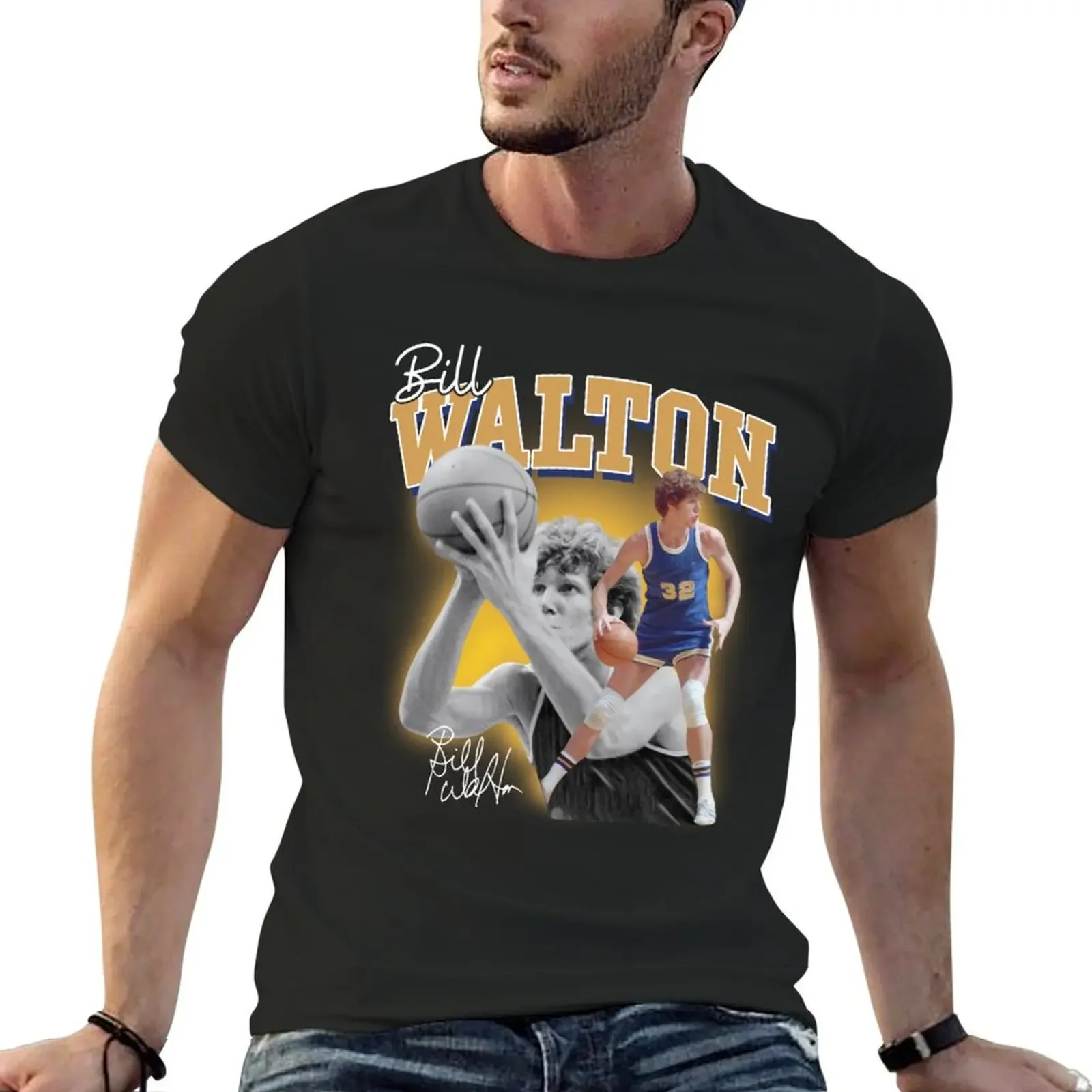 Bill Walton Basketball Legend Signature Vintage Retro 80s 90s Bootleg Rap Style T-Shirt tees customizeds vintage t shirt men