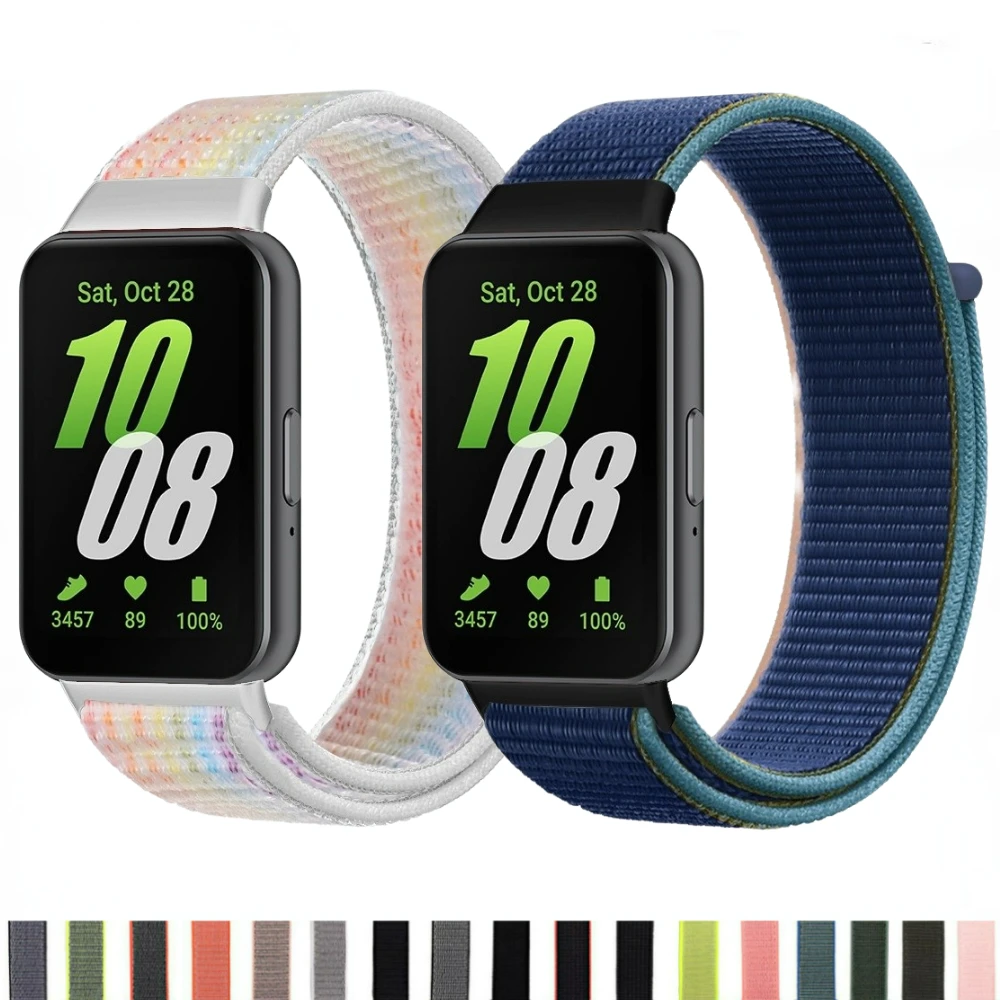 

Nylon Loop Strap for Samsung Galaxy Fit 3 Breathable Replaceable Wristband for Samsung Galaxy Fit 3 Ladies and men's Bracelet