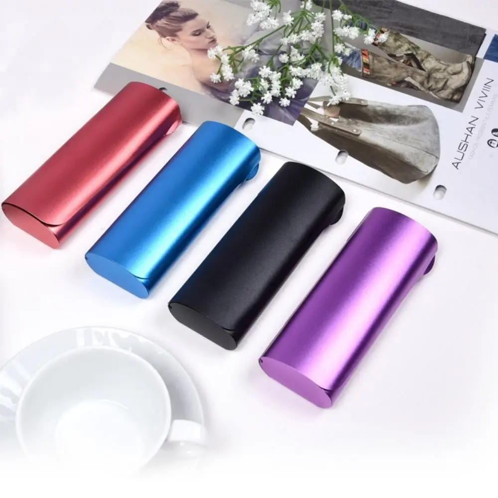 Aluminum Alloy Glasses Case Portable Frosted Glasses Storage Box Myopia Eyeglasses Bag Women Men Eyewear Accessories