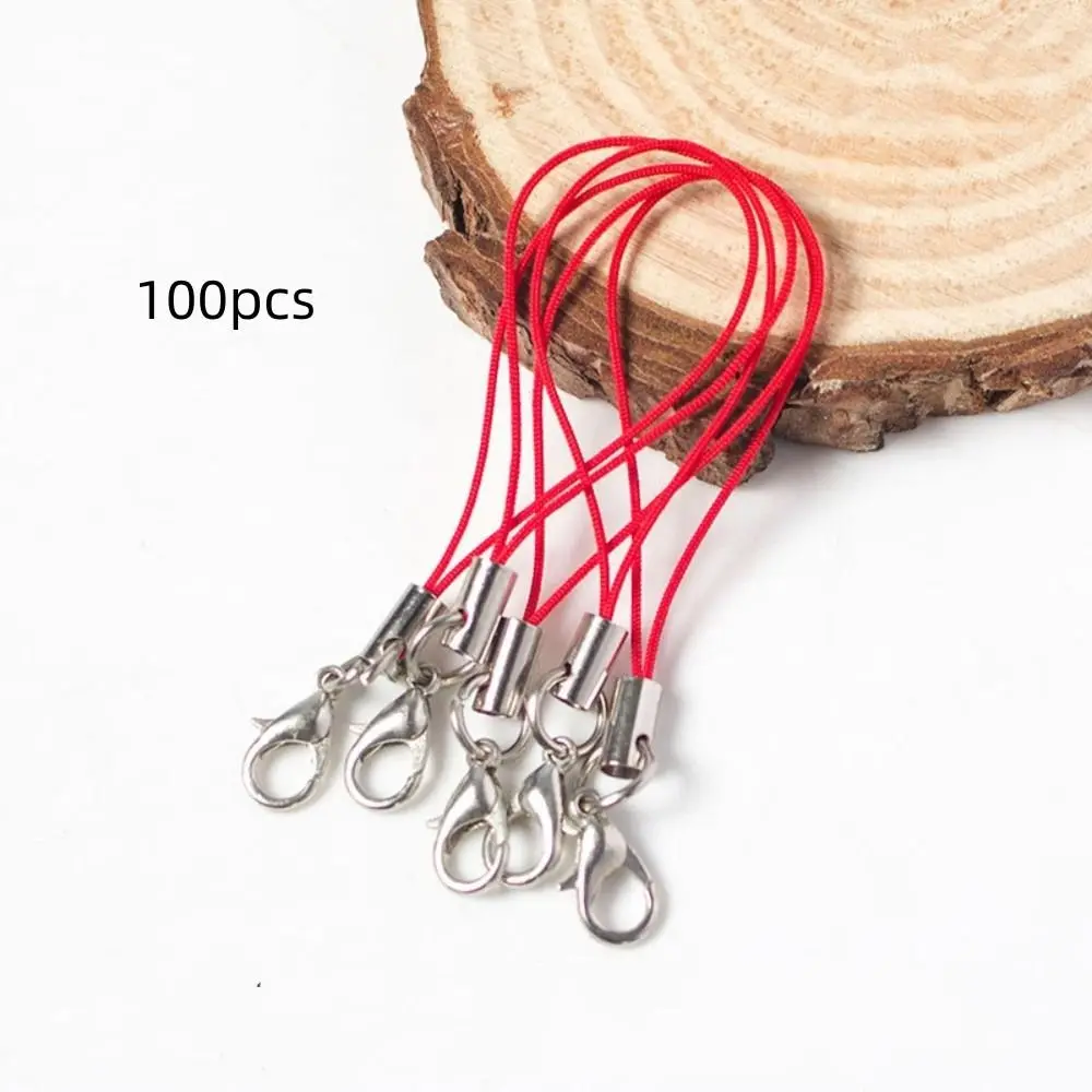100pcs Parts With Jump Ring Cord Handmade Materials Lanyard Rope Making Keychain DIY Craft Pendant
