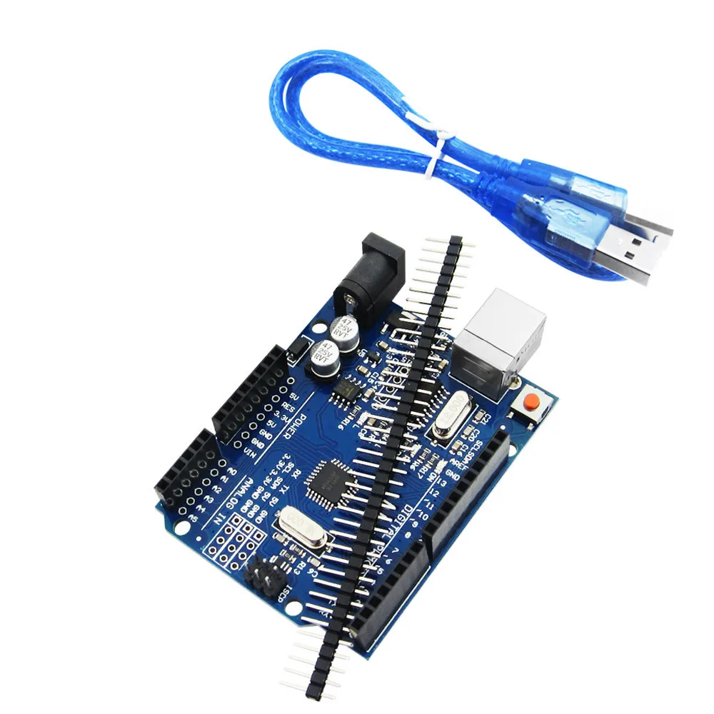 Uno r3 mega328p ch340g、USBケーブル付き (互換性) 、新品、10セット/ロット