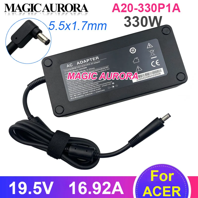 

330W A20-330P1A 19.5V 16.92A AC Adapter For Acer Predator Helios 300 PH317-55-79AM PH315-54 PH517-52-94RQ Gaming Laptop Charger