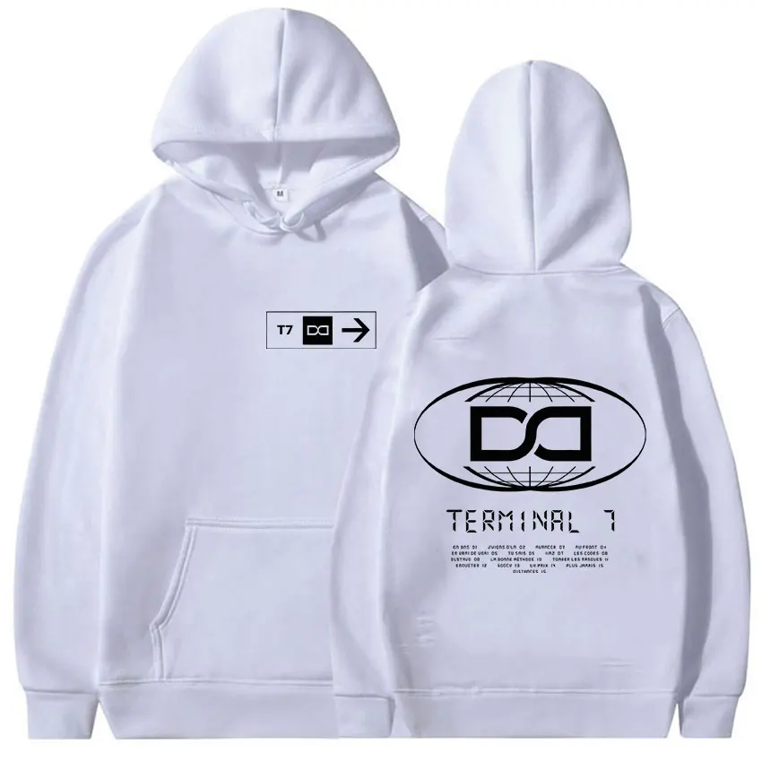 Bluza z kapturem Rapper Djadja & Dinaz TERMINAL 7 Tour Album 2025 Grafika Męska Damska Retro Estetyczna Bluza Y2K Moda Pop Music