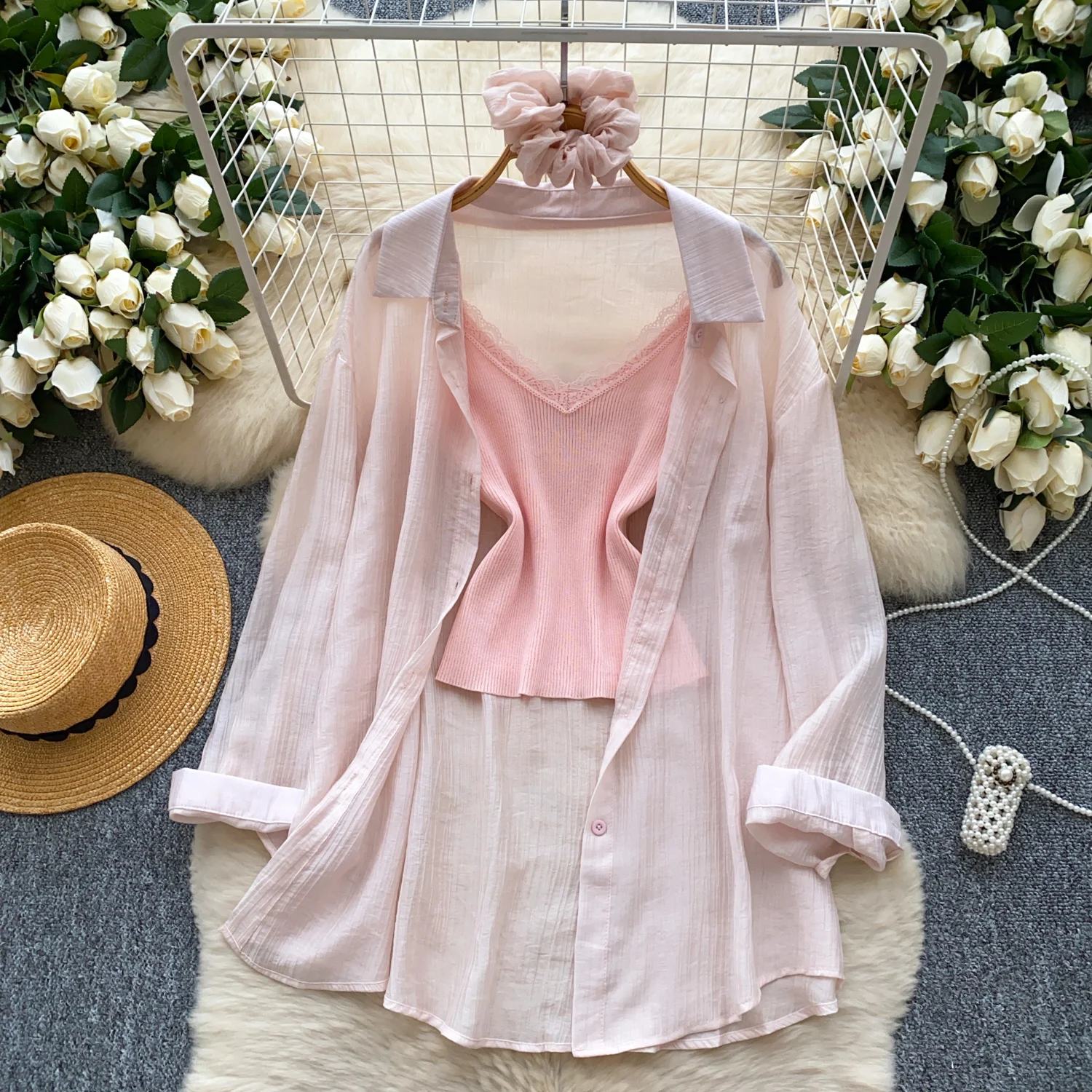 

Women Chic lace button korean fashion Tank Top Slim Basic Sexy Korean Fashion Top Summer Women Corset Bustier