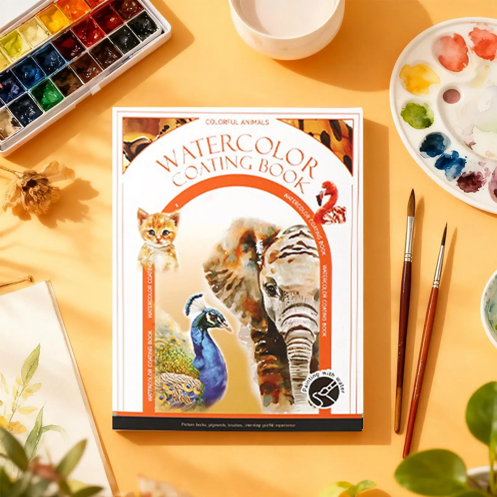 مصنف الألوان المائية المحمولة الاسترخاء 3 أضعاف الرسم بالألوان المائية كتاب لوازم الفن للمبتدئين الفنانين المنزل المدرسة السفر #5