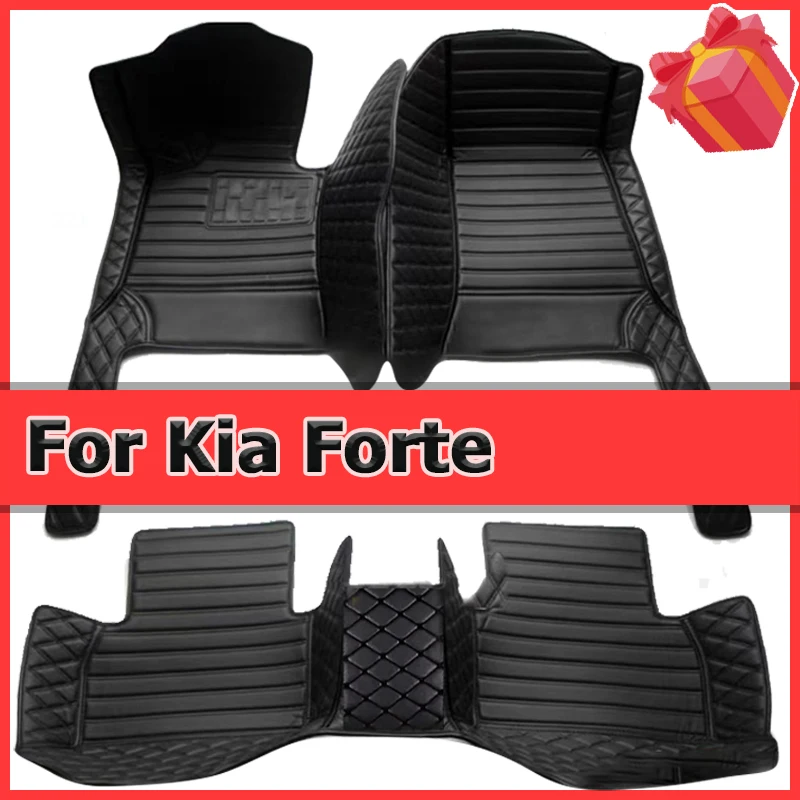 Car Mats For Kia Forte Cerato K3 BD MK3 2019~2022 Anti Dirty Pad Luxury Leather Floor Mat Durable Rugs Carpet Car Accessories