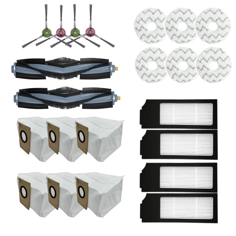 Neue hepa filter seiten bürste haupt bürste mop tücher für ecovacs deebot x1 turbo omni t10 omni staubsauger teile zubehör