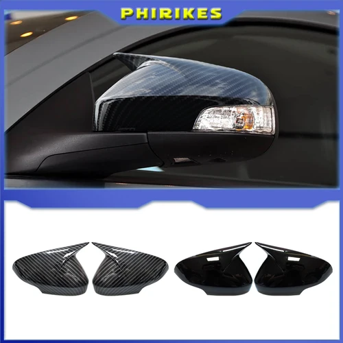 Para Volvo C30 C70 S40 S60 V40 V50 V70 2008- 2010 negro con apariencia de carbono funda para espejo retrovisor Accesorios