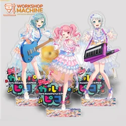 Hello Happy World BanG Dream HaroHapi Poppin Party Mygo Anime Characters Acrylic Display Stand Model Writing Desk Collection 2P