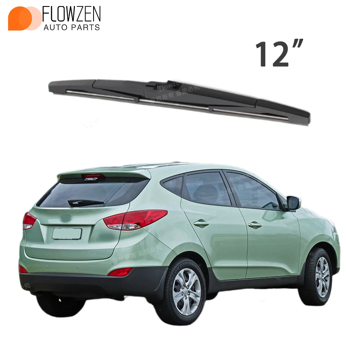 

12" Rear Windshield Washer Wiper 1PC For Hyundai ix35 Tucson LM 2010-2015 Windscreen Wiper Blade Car Accessories