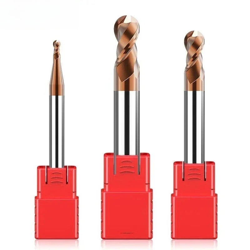 Milling Cutter Alloy Coating Tungsten Steel Tool Cnc Maching Hrc55 2 Flute Ball Nose Endmills Top Milling Cutter Machine Endmill