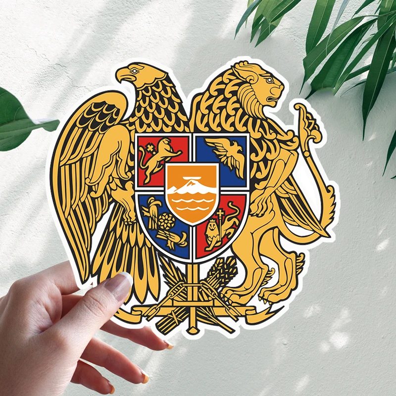 Armenian Coat of Arms Sticker Car Stickers Motorcycle Vinyl Decal Waterproof Windshield Auto Accessories #S90511