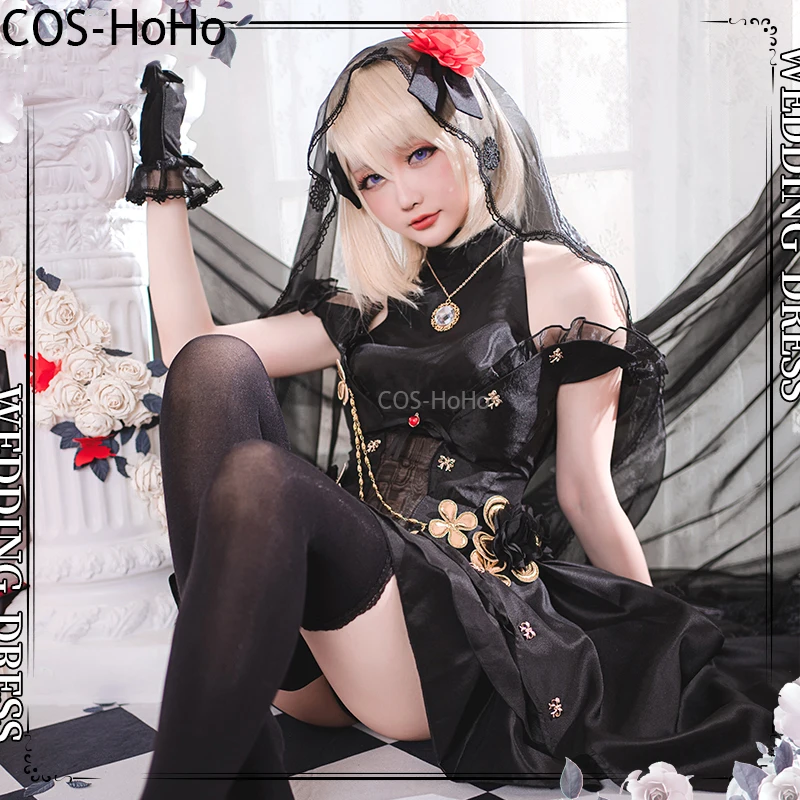 COS-HoHo Azur Lane Z23 Iron Blood Vow Wedding Dress Game Suit Gorgeous Uniform Cosplay Costume Halloween Party Role Play Outfit