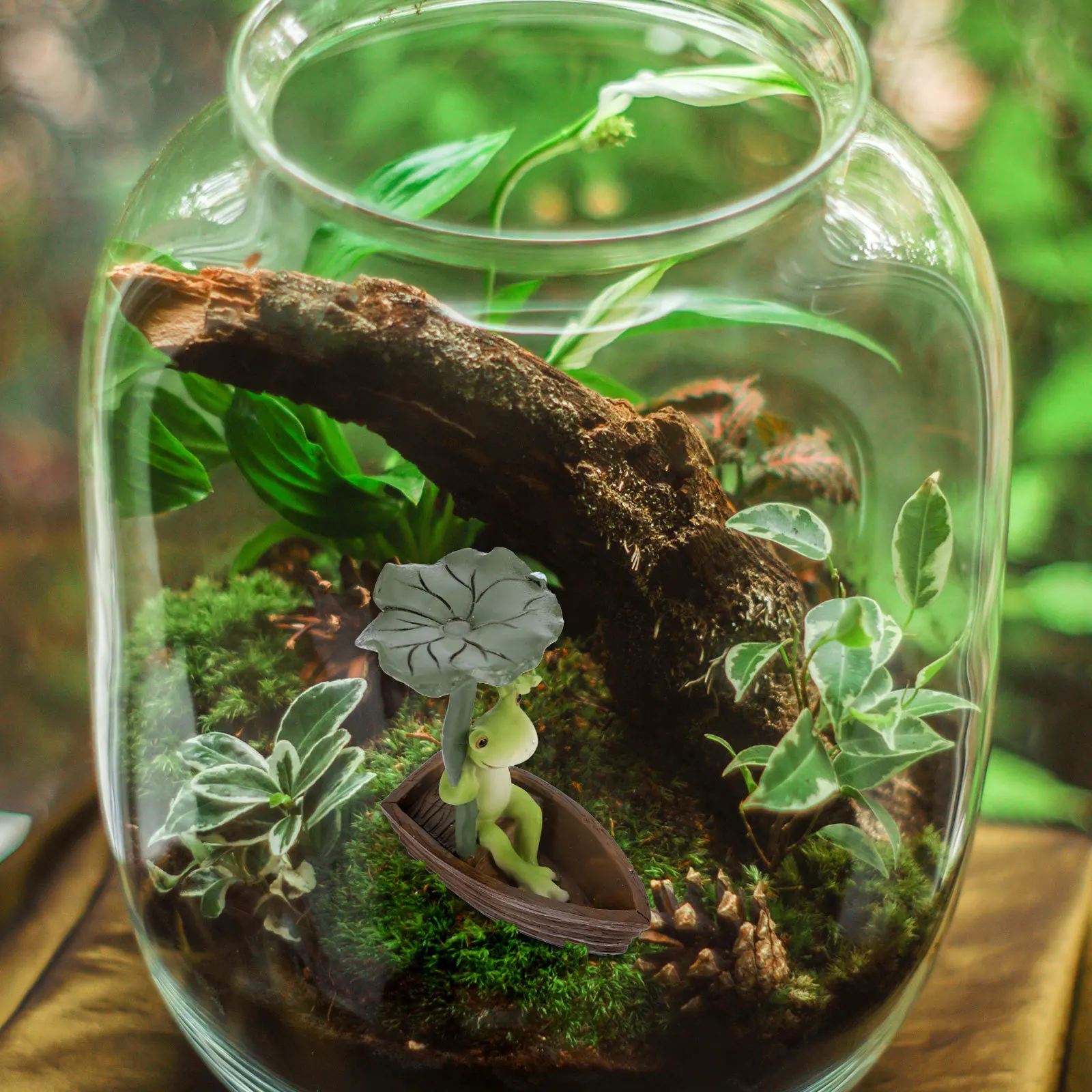 

Desktop Decoration Statue Resin Frogs Craft Lovely Ornament Unique Home Accessories Bonsai