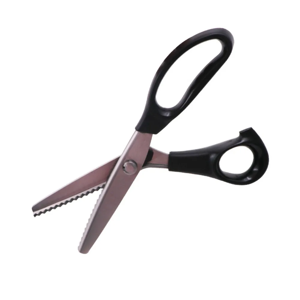 

Comfort Grip Handled Stainless Steel Pinking Shears Professional Cloth Crafts Zig Zag Cut Scissors Fabric Triangle Serrated Edge