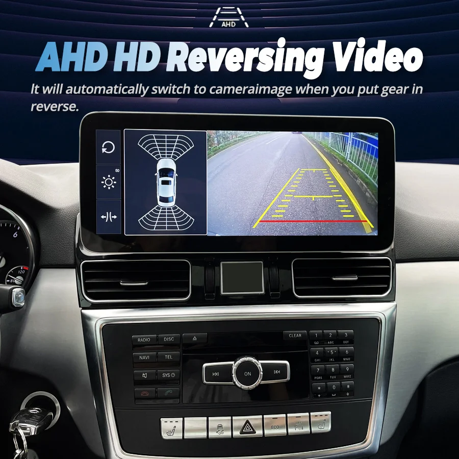 12.3 بوصة شاشة أندرويد 8 جيجابايت + 128 جيجابايت سيارة الوسائط المتعددة مشغل فيديو CarPlay لمرسيدس بنز ML GL 2012-2018 نظام تحديد المواقع 4G واي فاي BT ستيريو