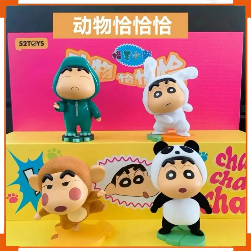 

52toys Crayon Shinchan Animal Cha-Cha Series Blind Box Collectible Toy Trendy Display Gift Collectibles Girl'S Holiday Gift