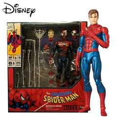 Disney Mafex 075 Spiderman Action Figure 16cm High Quality Spider Man Multiple Accessories Model Doll Toys Collection Gifts