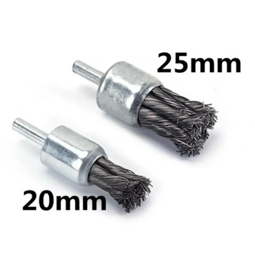 

20/25mm Stainless Steel Wire Wheel Brush Electric Drill Mill Polishing Brushes For Dremel Rotary Tools Metal Rust Removal