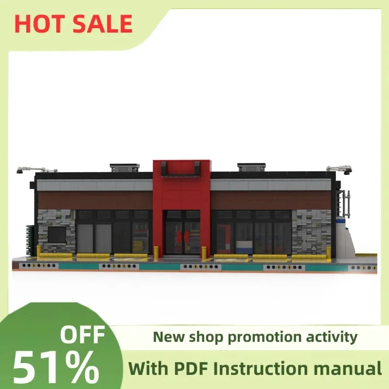 

New City Hot Selling Street View Moc Modular Modern Convenience Store Model Building Blocks Diy Creative Ideas Kids Toys Gifts