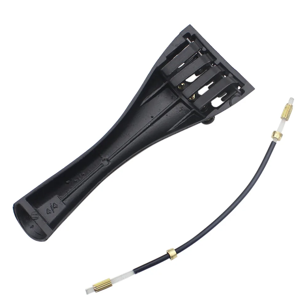 

Violin Tailpiece Kit Aluminum Alloy + Tailgut Integrated Fine Tuner Violin Instrument Replacement Parts
