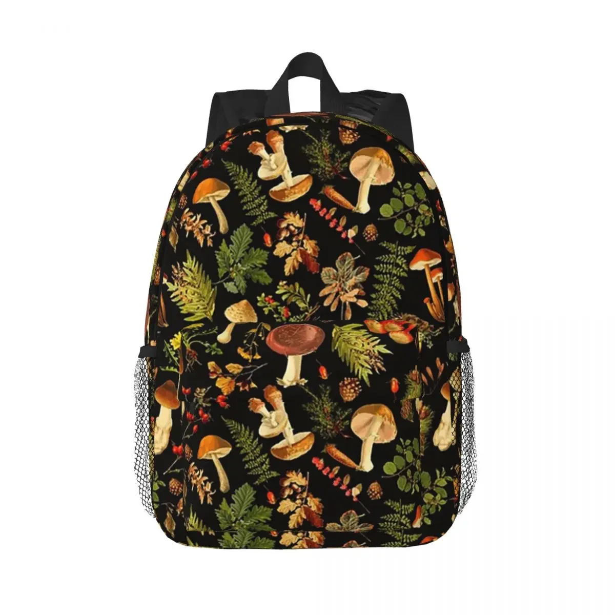 Thanksgiving Mushrooms Harvest Botanical Night Garden Backpacks Teenager Bookbag Children School Bags Rucksack Shoulder Bag