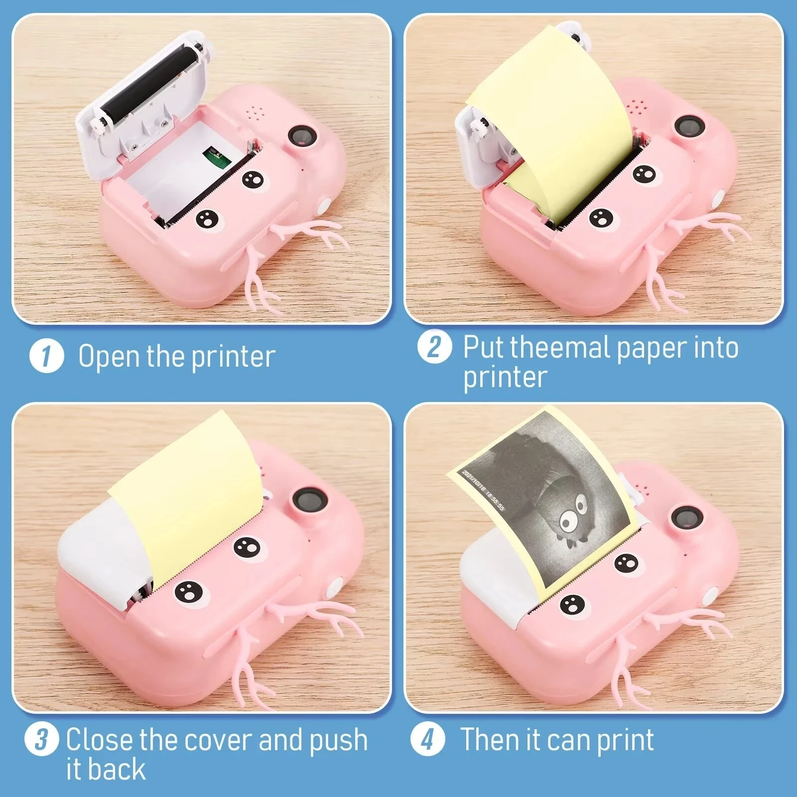 3 Roll Thermal Mini Printer Paper Colorful Roll and Self-Adhesive Printable Sticker Compatible with P1 Mini Printer PeriPage A6