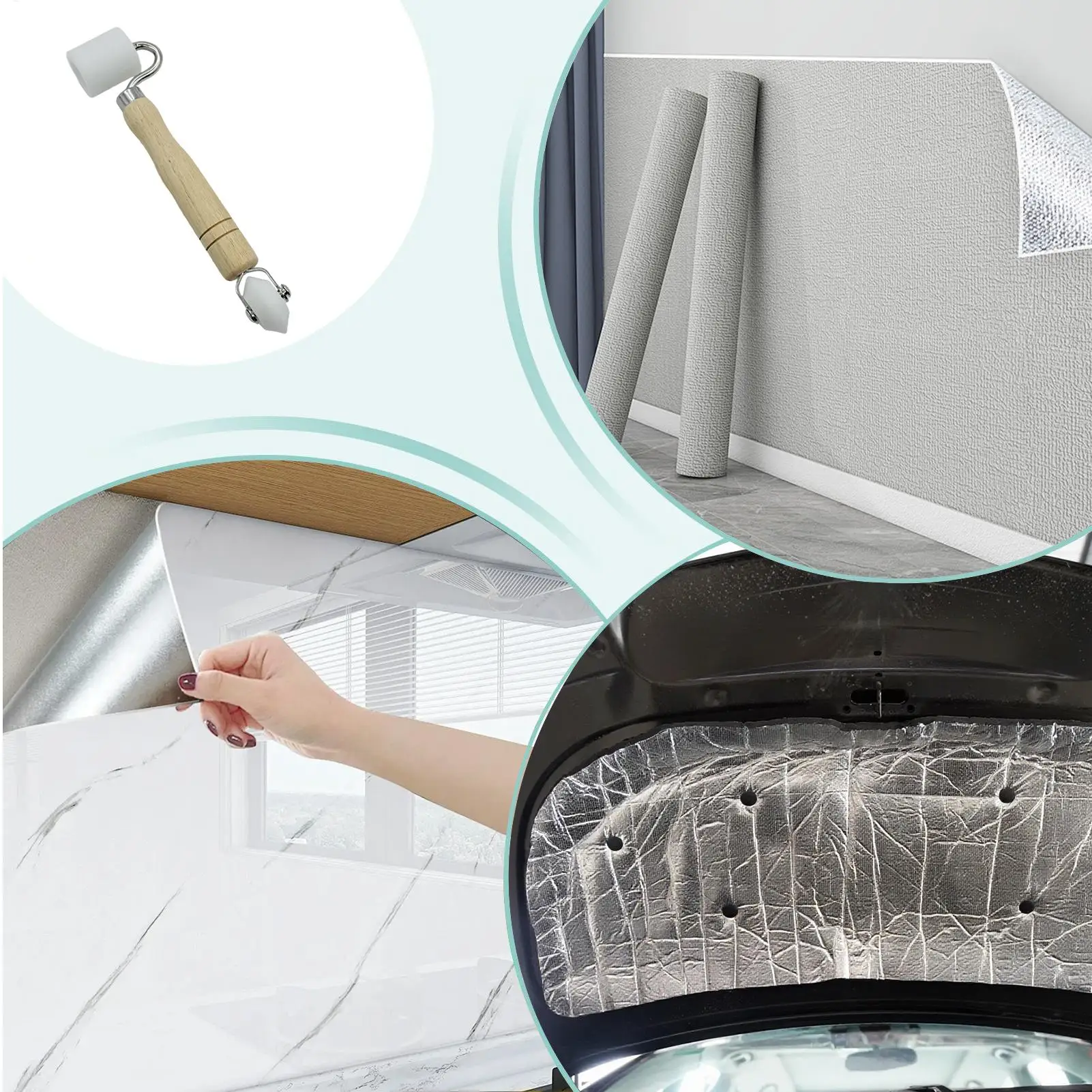 

Инструменты для обоев: ролик для разглаживания бумаги, валик для швов обоев, инструмент для гравюры, рукоделия, печати, склеивания, штамповки, квилтинга