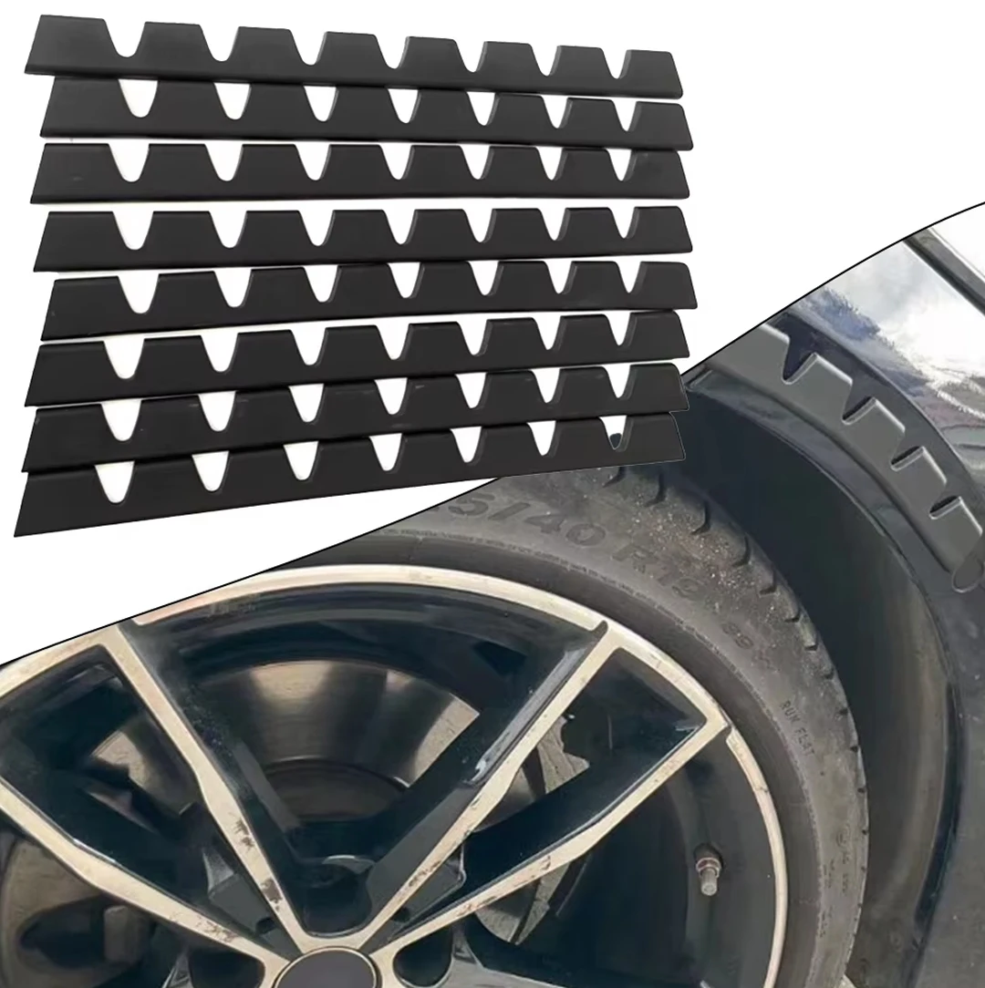 

8pcs Car Bumper Guard Anti-Scratch Kit Scrape Protect Skid Plate Diy 35*2.8cm Automobile Front Lip Anti-Collision Decorative Str