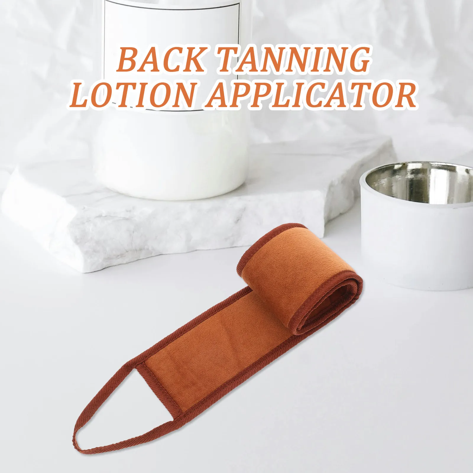 Washable Reusable Soft Back Lotion Applicator for Women Easy Self Tanning Back Applicator Body Scrubber Massage Tool view 3