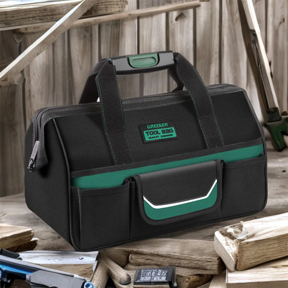 New Greener 1680D Heavy Duty Tool Bag with Strap Tool Organizer Tool Storage Multi-pocketed Bag for Electrician Tools