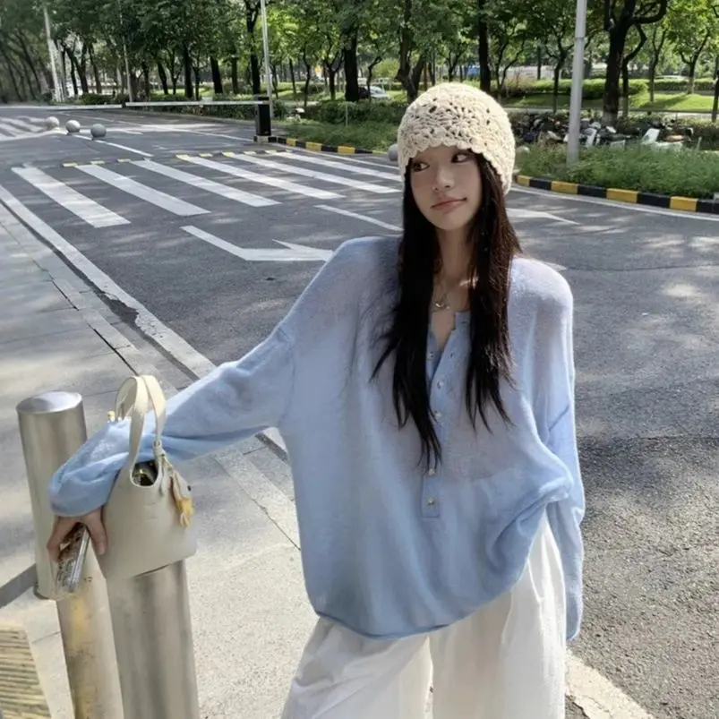 

Korean contrasting color one-shoulder short-sleeved T-shirt for women 2025 summer new irregular knitted top