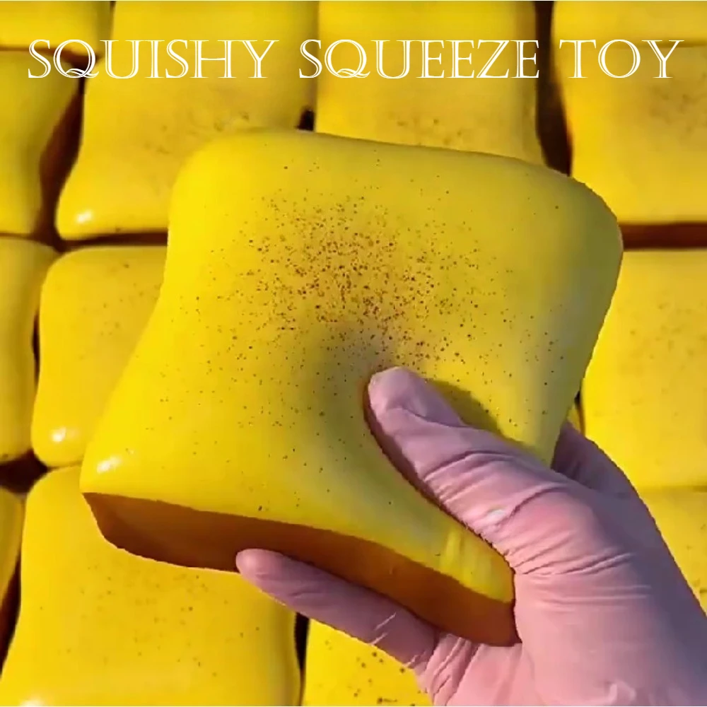 Squishy manteiga torrada pão squeezetoys para alívio do estresse, macio lento-rise anti-ansiedade sensorial brinquedos para adultos crianças tdah