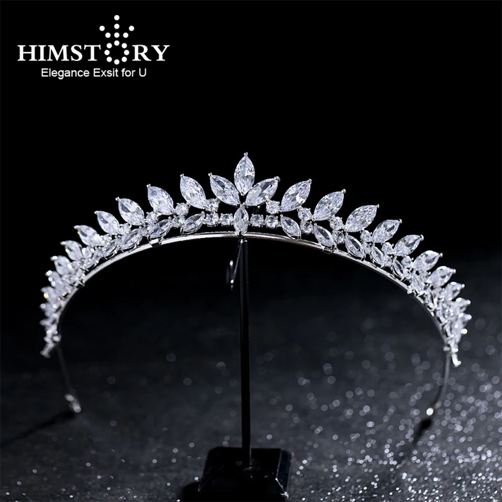 

Himstory принцесса королева циркониевые диадемы и короны повязка на голову невесты подарок на день рождения головной убор свадебные аксессуары свадебные прически