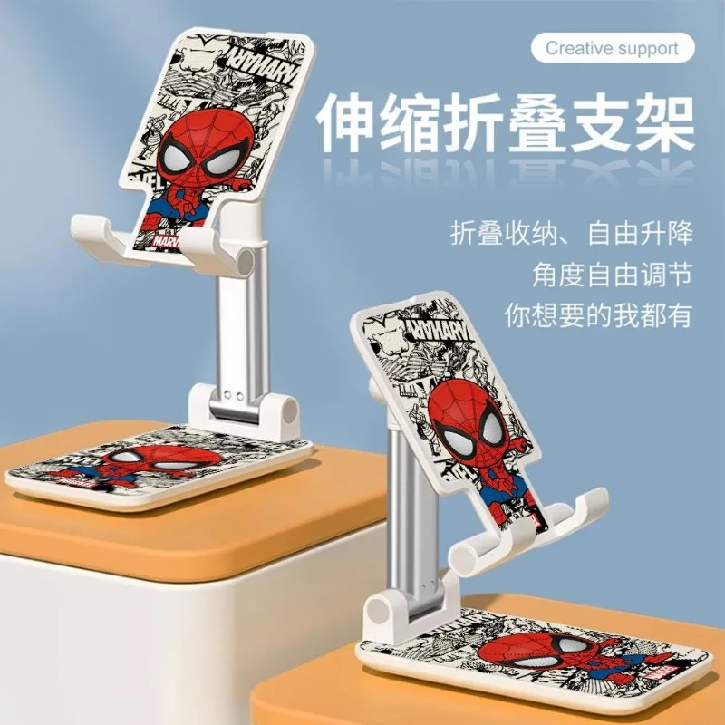 

Marvel Foldable Telescopic Phone Tablet Holder Angle Adjustment Spider Man Avengers Superheroes Home Desktop Decoration Gifts