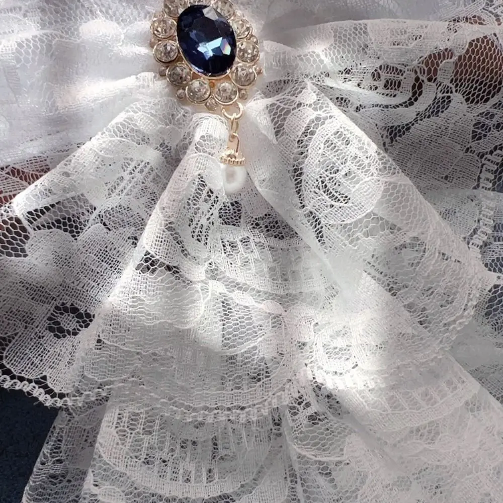 New Detachable Victorian Lace Collar White Layered Fake Collar Elizabethan Ruff Collar Stage Party