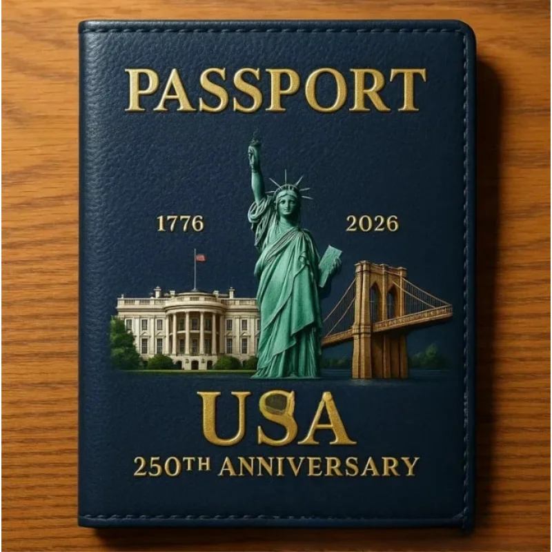 

USA 250th Anniversary Passport Cover Protective Sleeve for Travel Documents
