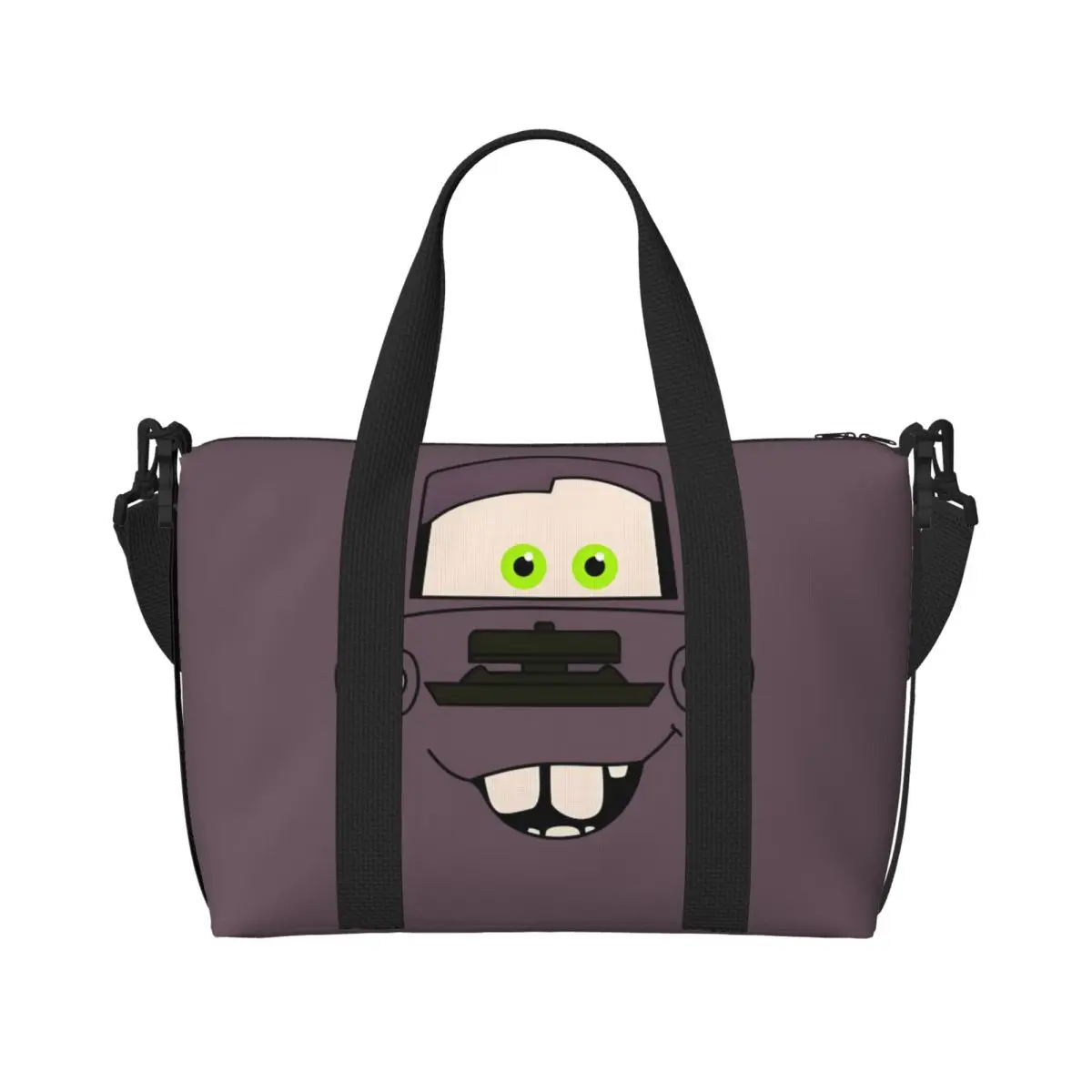 Custom Lightning Car M-McQueen Tote Bag Women Large Capacity Cartoon Gym Beach Shoulder Travel Bag