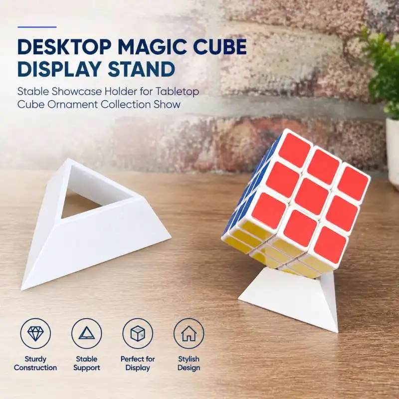Desktop Magic Cube Display Stand Stable Showcase Holder for Tabletop Cube Ornament Collection Show