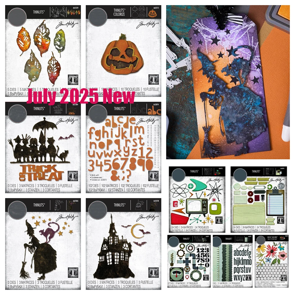 

2025 July New Layered Jack-O-Lantern Thinlits Metal Cutting Dies for DIY Scrapbooking Diary Cards Photo Album All Saints' Day