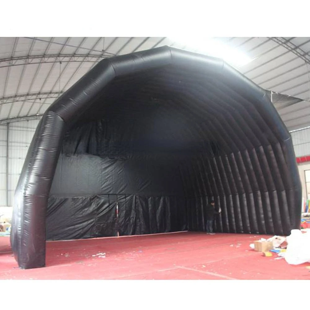 Hot selling Large Outdoor Black Inflatable Event Tent Stage Cover Marquee for Party Exhibition Promotion MusicFestival