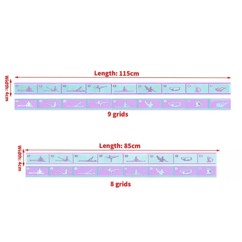 Elastic Yoga Resistance Band Pilates Dance Stretching Belt Fitness Sport Exercise Pull Strap Belt Beginner Multi-Functional Band