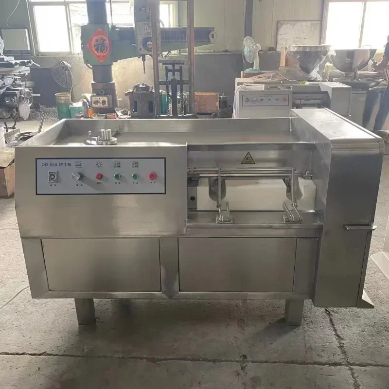 Large-scale 350 dicing machine commercial ham slightly frozen meat dicing equipment bacon chicken breast beef slicing machine