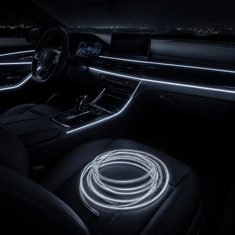 2M Car Interior Neon LED Ambient Light Strip Dashboard Door Trim Lamp For Mercedes Benz MB C E S M Class W210 W211 S211 W212