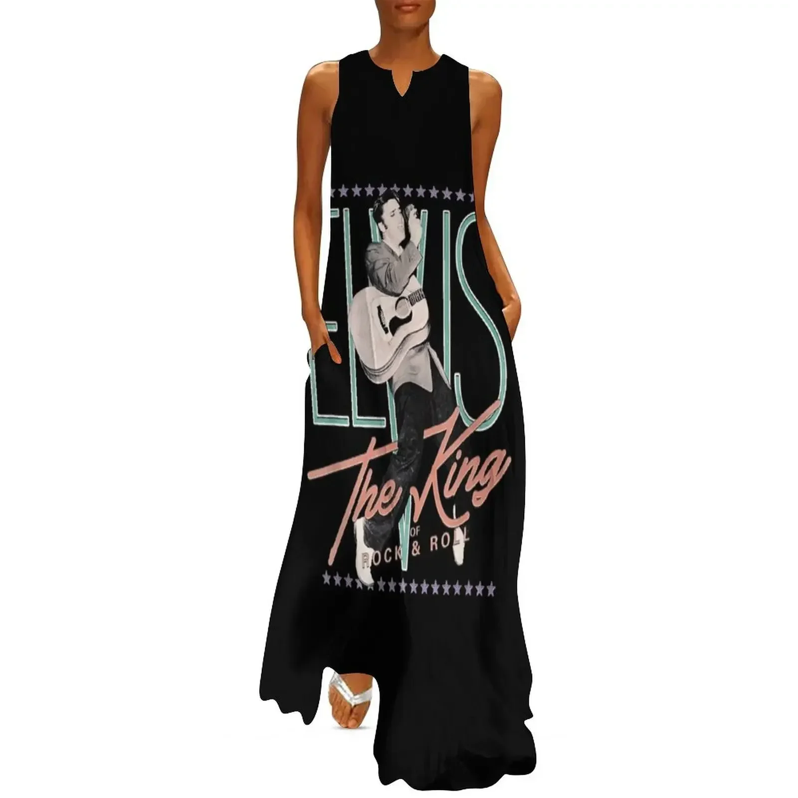 

Elvís Présléy Official Vintage Design The King Long Dress festival outfit women Dress